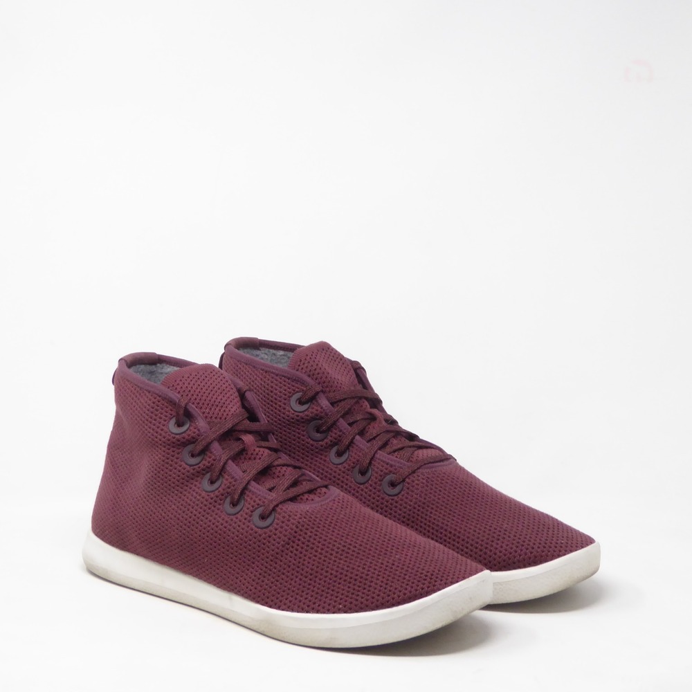 Allbirds Mens Tree Toppers Burgundy Red High Top Sneakers Shoes Size 14